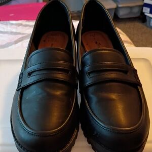 Time and Tru Black Loafers